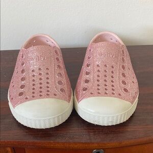 Native Pink and White Water Shoes